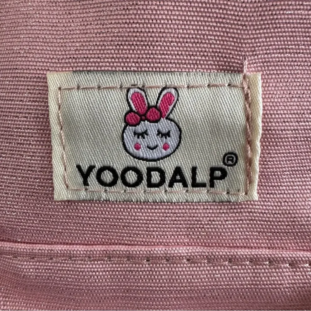 NWT Yodalp Kids Backpack with Adjustable Straps, Light Pink with Bunny Ears Mini